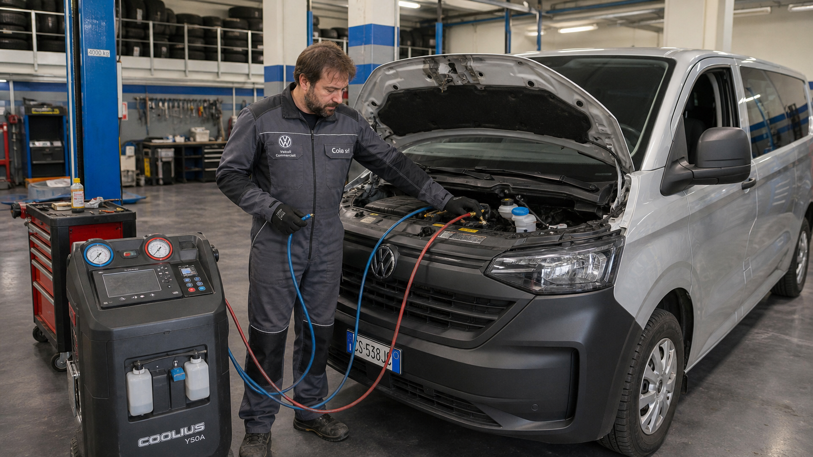 Tecnico Cola Srl al servizio climatizzazione e ricarica clima con macchina Coolius